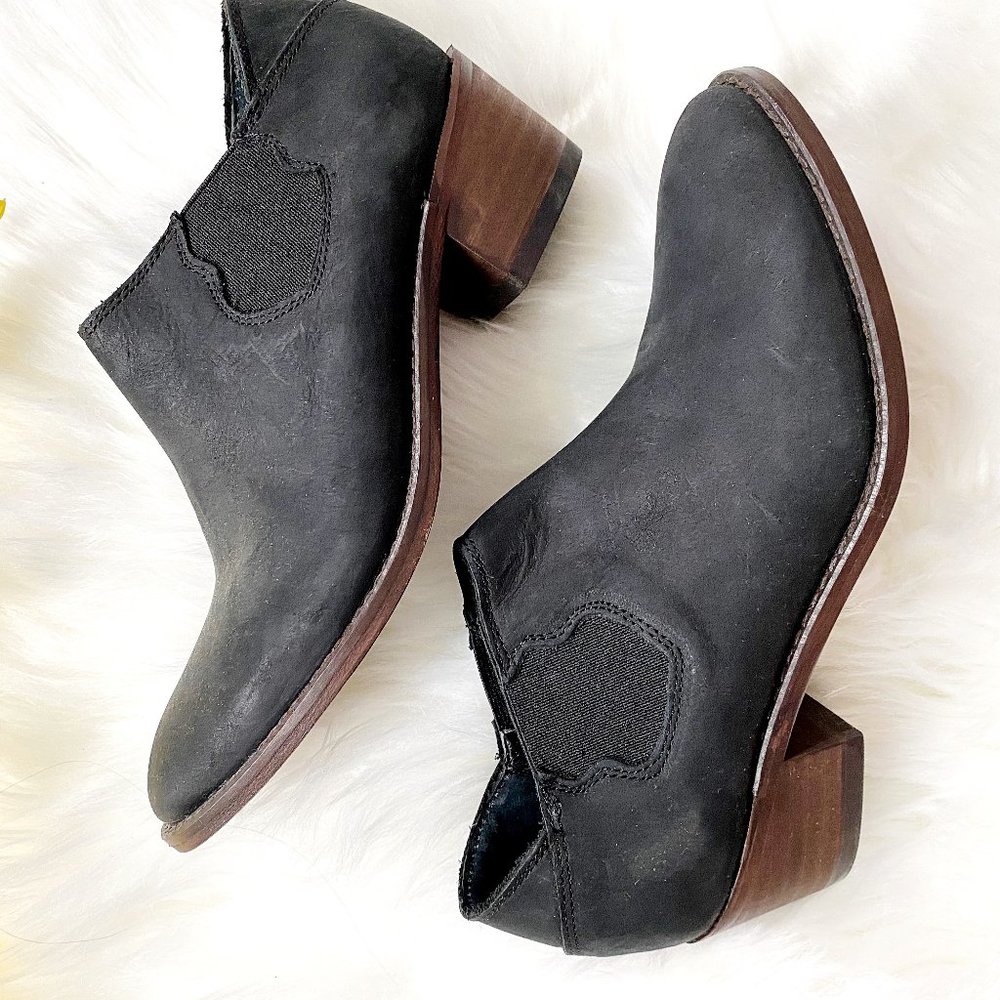 Wolverine Alice black leather ankle bootie boots - Picture 2 of 8